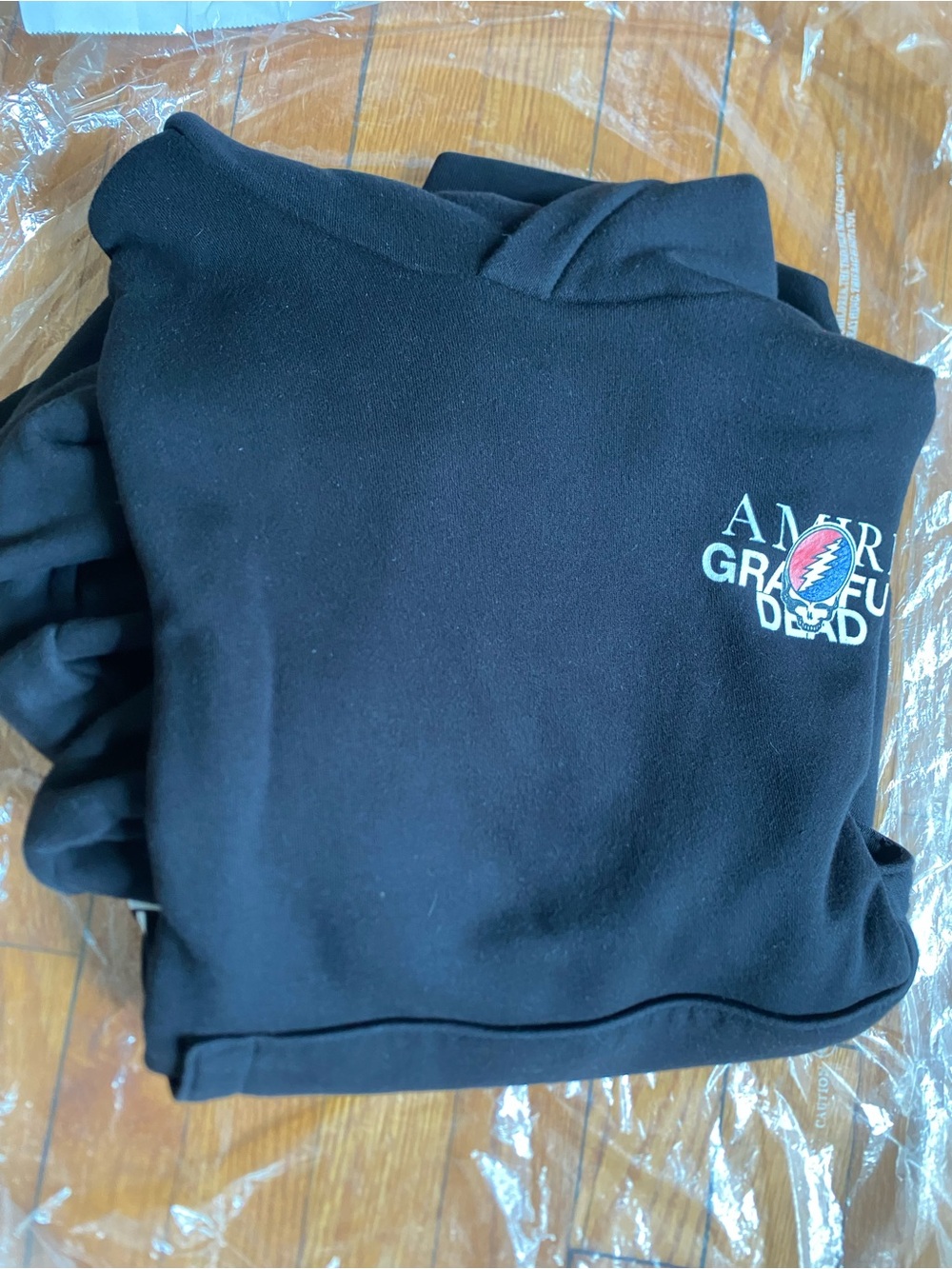 Amiri Grateful Dead Black Hoodie - Casual Pull-On Sweatshirt
